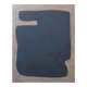 Organic blue-grey canvas 100x80cm