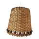 Vintage 60's wicker pendant light