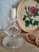 Bougeoir en verre ciselé art déco