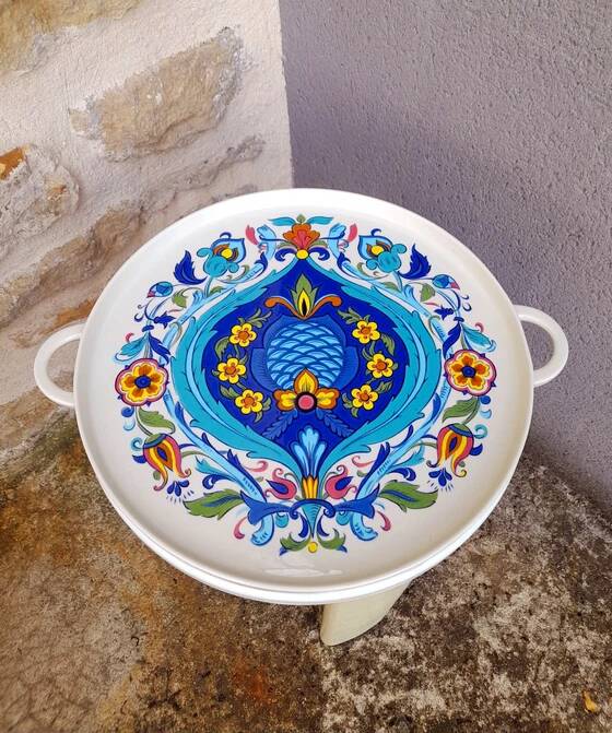 Plateau Villeroy et Boch, décor Izmir, 1973