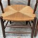 Pair of straw armchairs