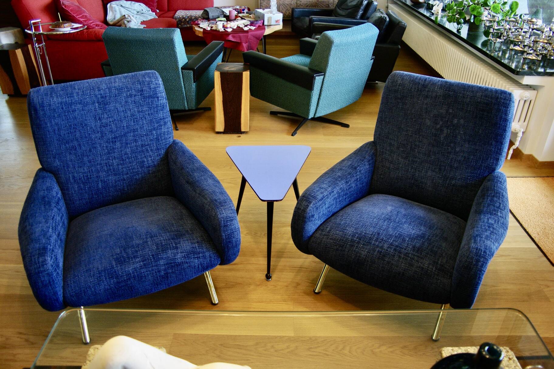 Pair of vintage armchairs by marc zanuso for arflex 1950