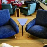 Pair of vintage armchairs by marc zanuso for arflex 1950