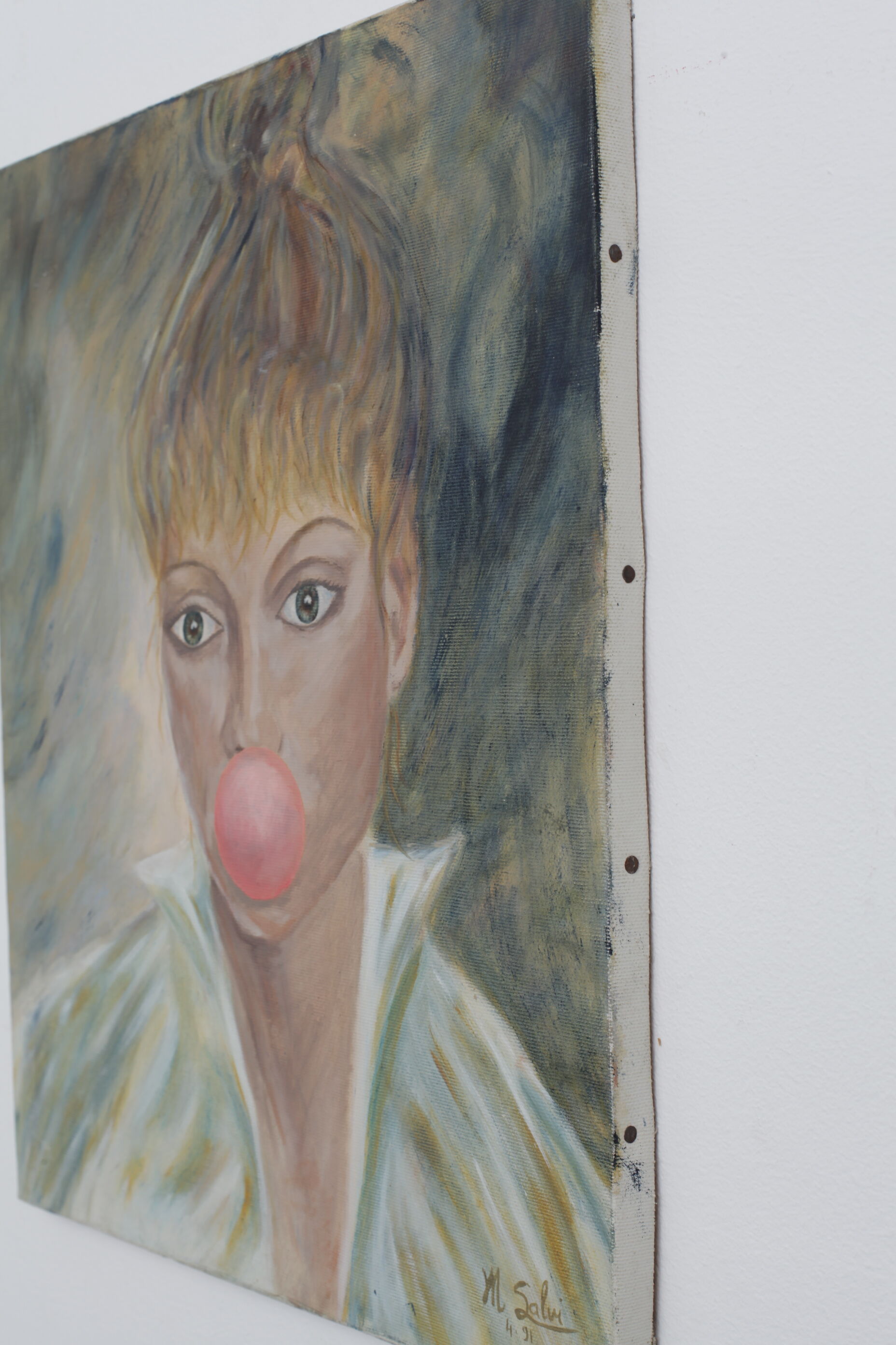 Portrait woman in the bubble