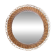 Round vintage wicker mirror - 45 cm