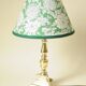 Brass Floor Lamp - Green Liberty Flower Shade