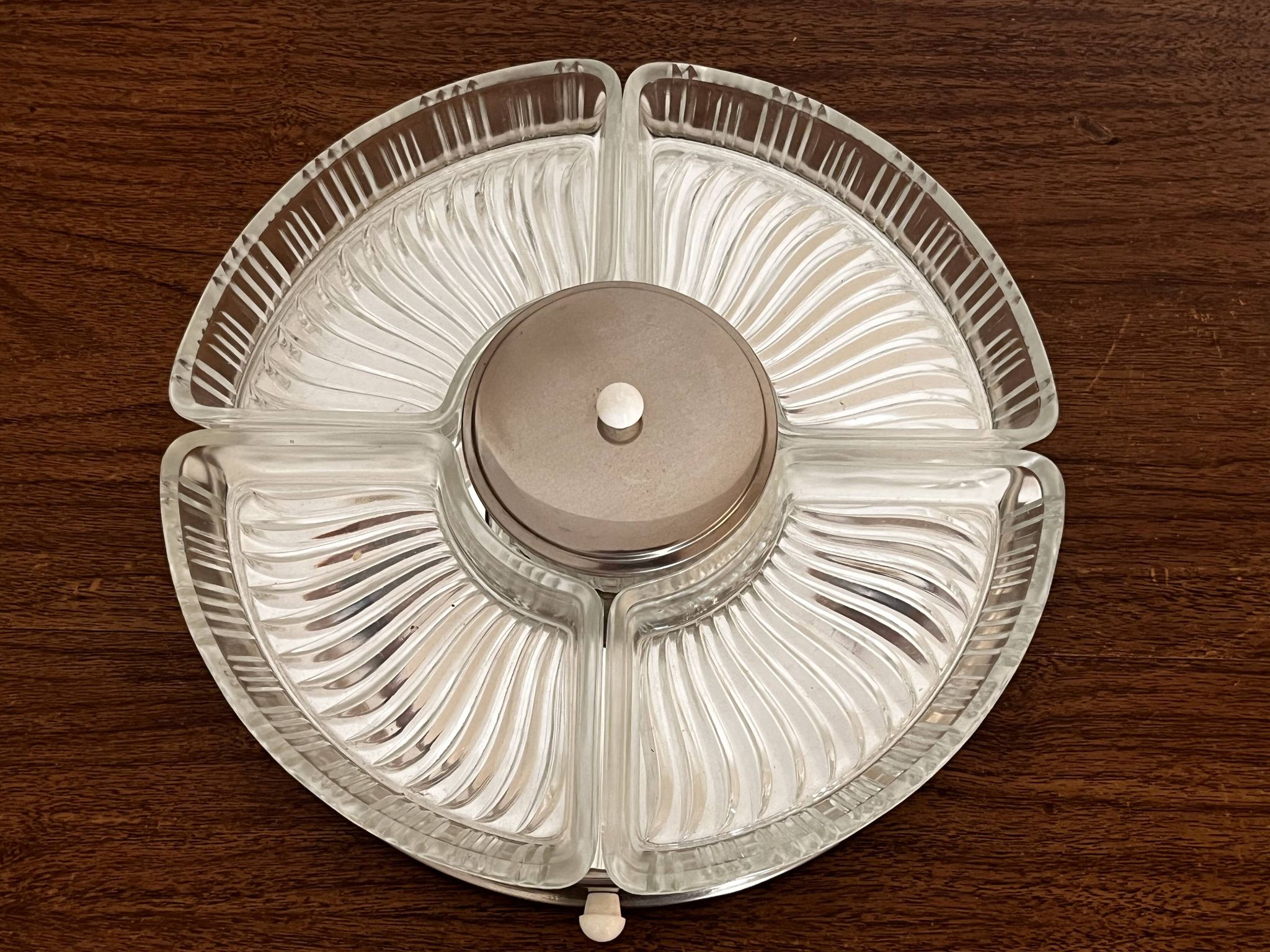 Plat de service sur plateau miroir