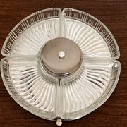 Plat de service sur plateau miroir