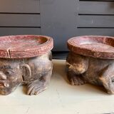 Pair of African stools