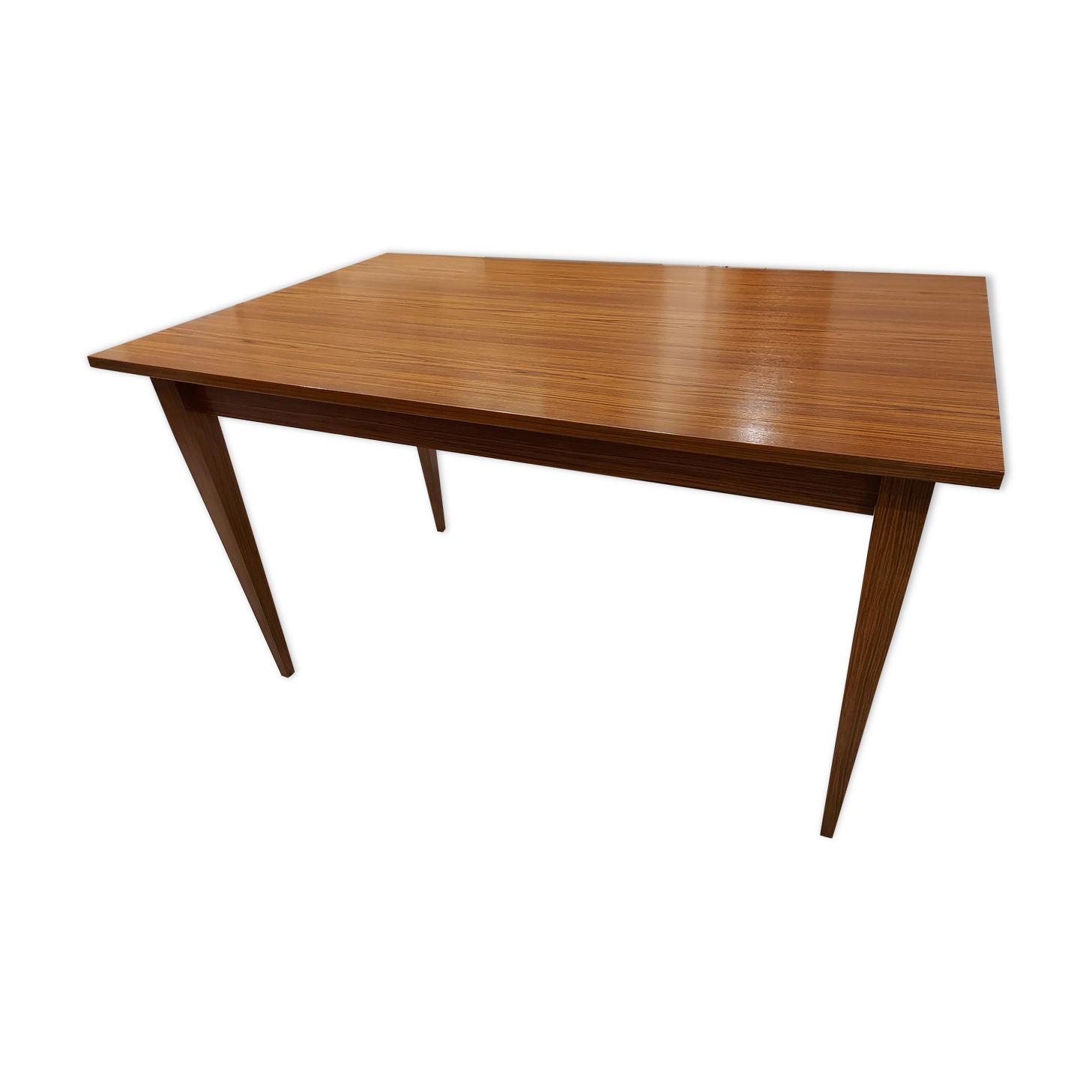 Rectangular dining table veneer rosewood vintage 1970s