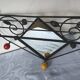 Coat rack, hat rack, wrought iron, 3 wooden balls