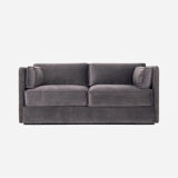 Canapé haga gris velour, design scandinave