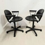Paire de chaises de bureau par Lucci & Orlandini années 80
