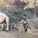 Oil-on-canvas painting "The Campaign"