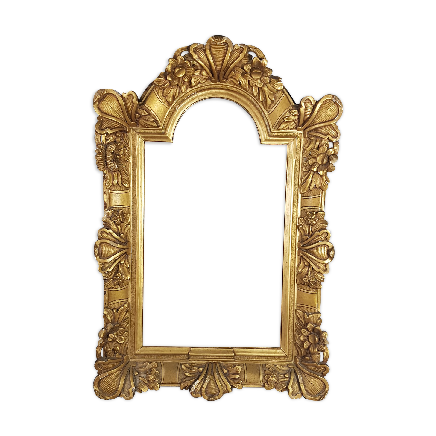 Frame carved wood, key 18th century 63x41 Leaf 47x27cm Bel state SB150