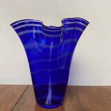 vase mouchoir bleu cobalt