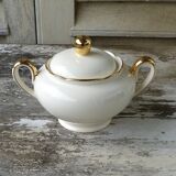 Villeroy & Boch Mettlach ivory and gold sugar bowl