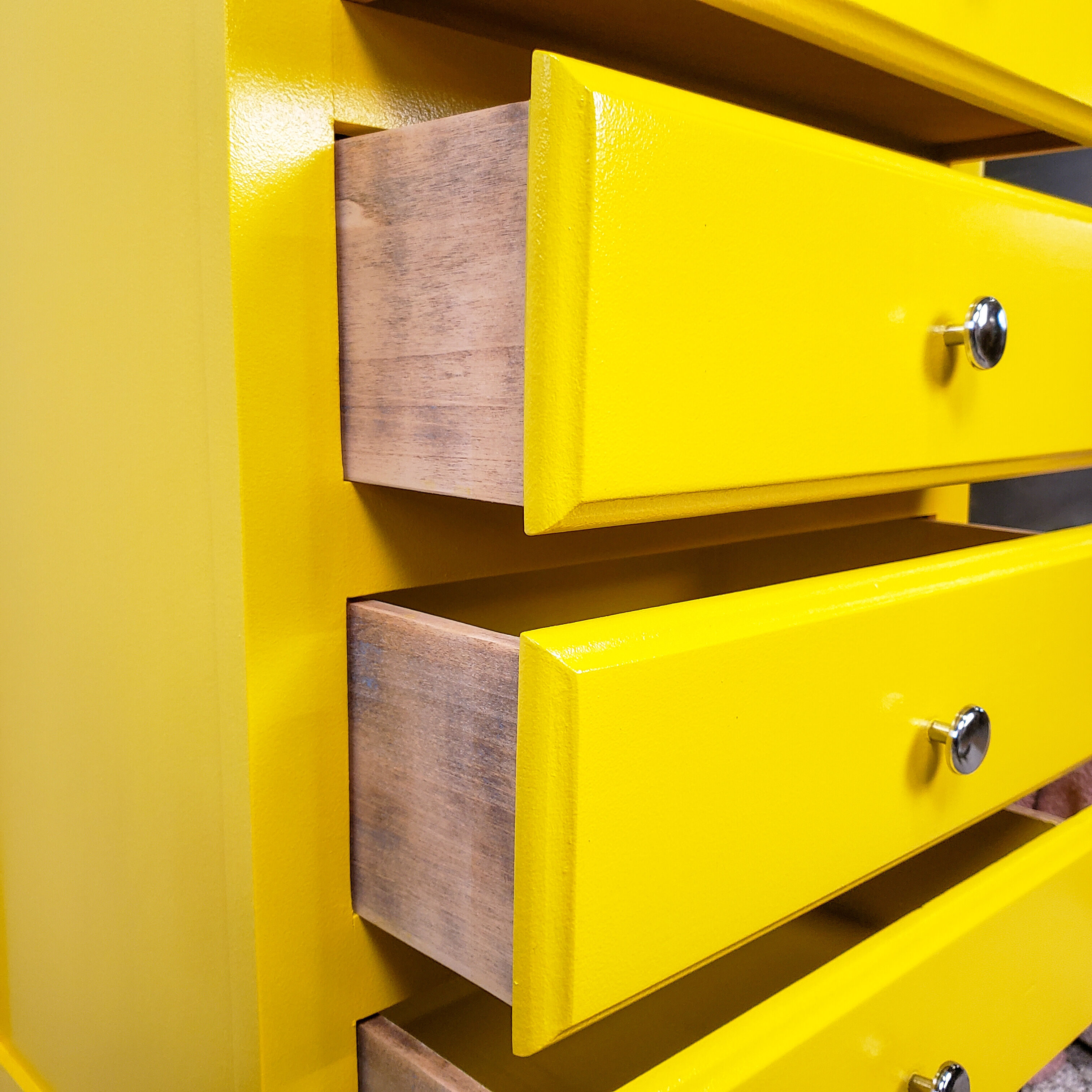 Yellow vintage chiffonnier