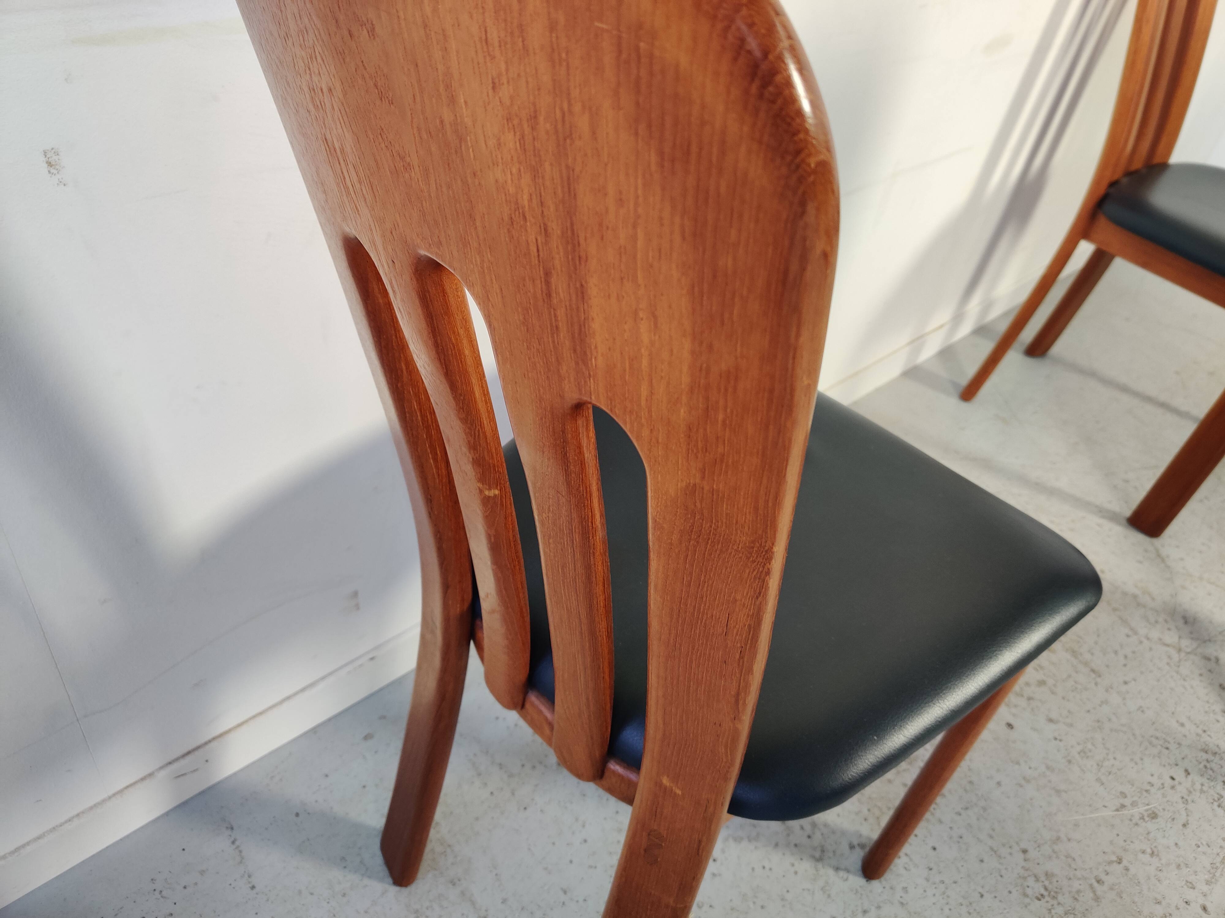 6 Scandinavian teak chairs from Ansager møbler, Denmark 1980s
