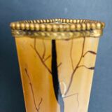 Vase art nouveau en verre émaillé