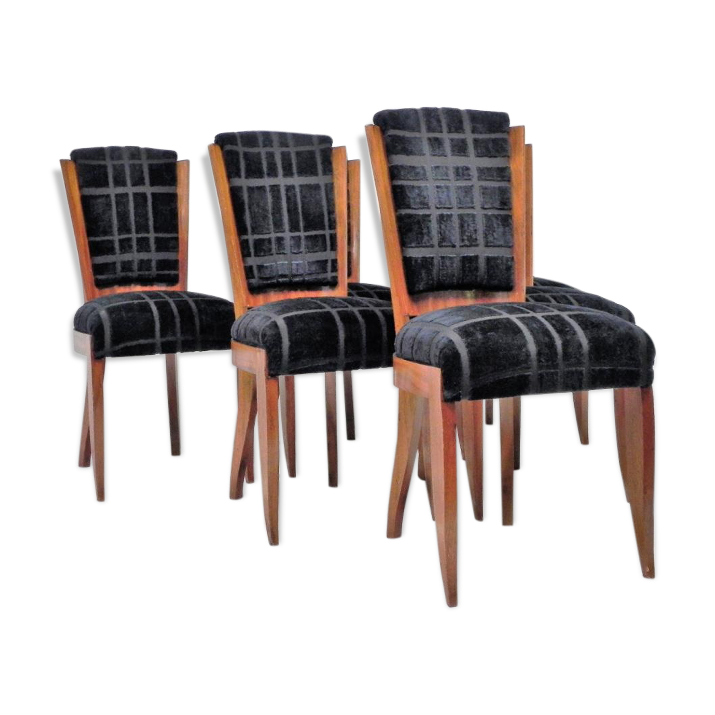 Set of six art deco chairs