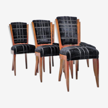 Set of six art deco chairs
