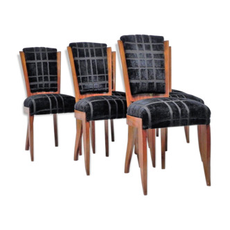 Série de six chaises art-déco