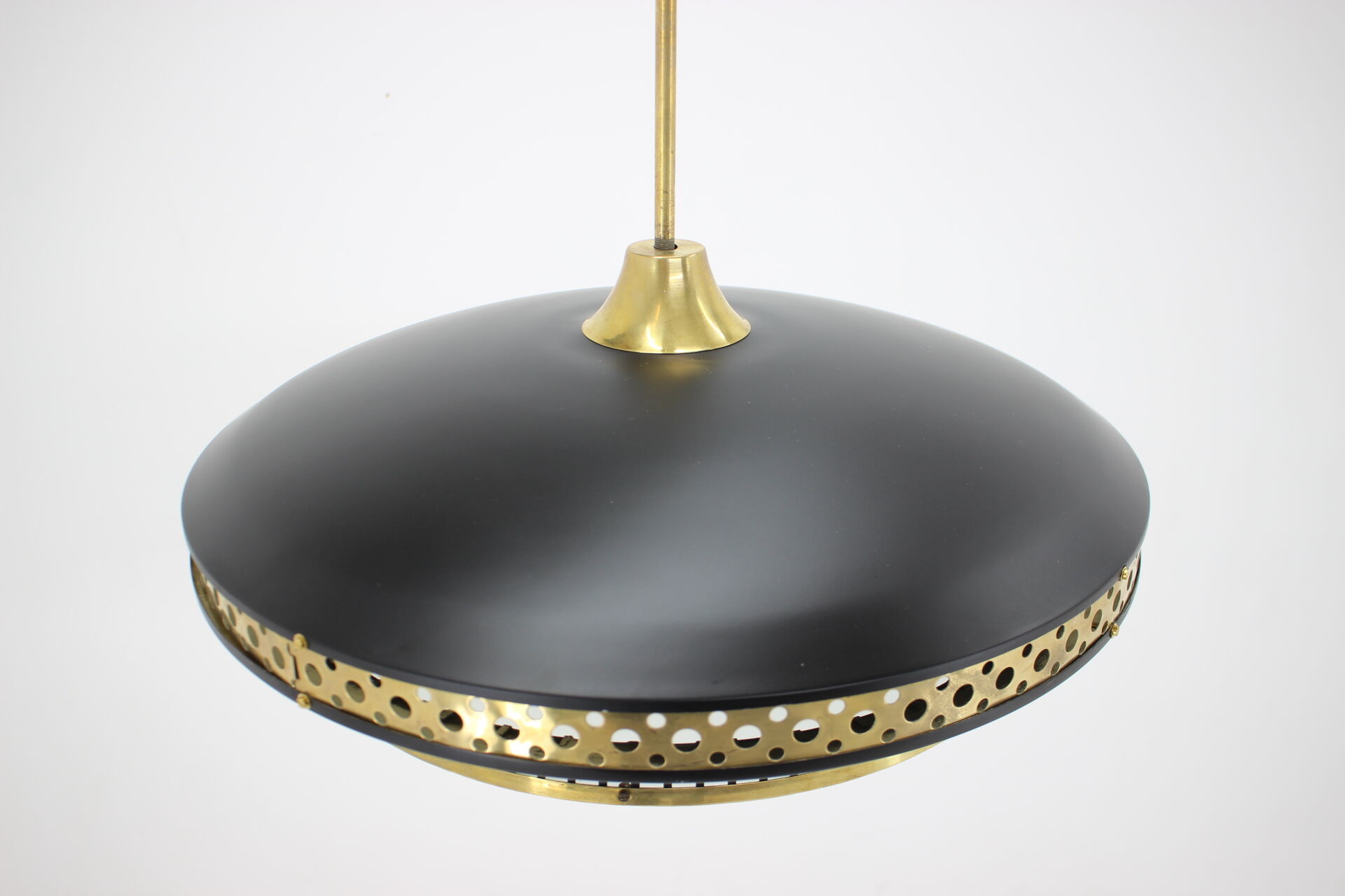 1960s black and gold UFO pendant , Czechoslovakia