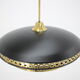 1960s black and gold UFO pendant , Czechoslovakia