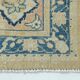 Tapis Persan Vintage Beige Et Bleu à Motifs Floraux, 301x388Cm