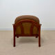 Vintage leather and wood armchair – 1970s