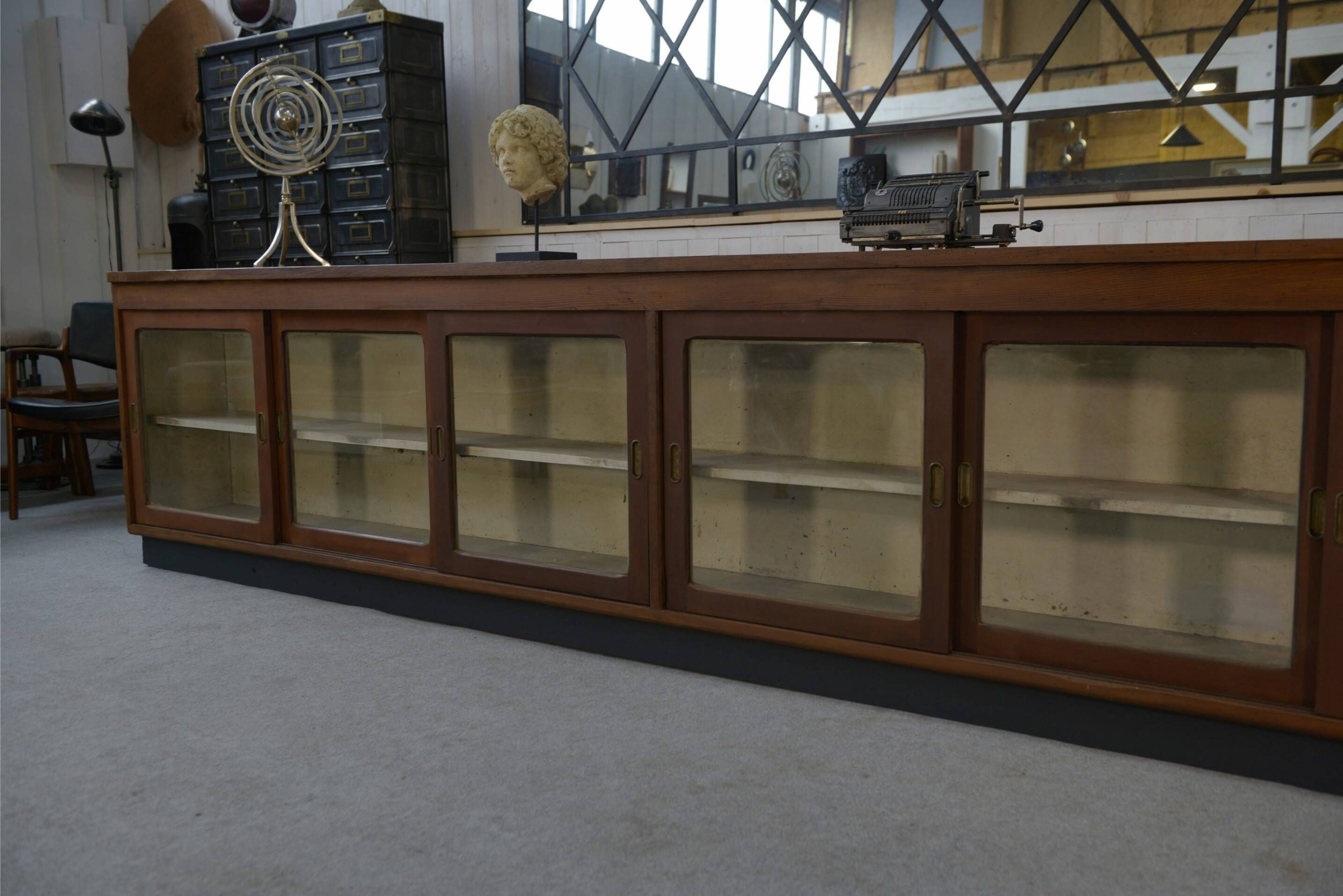 Large sideboard/cabinet with sliding glass doors