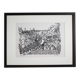 Stig Claesson "Stockholm Roofs" Lithography, 42x32cm, 1981