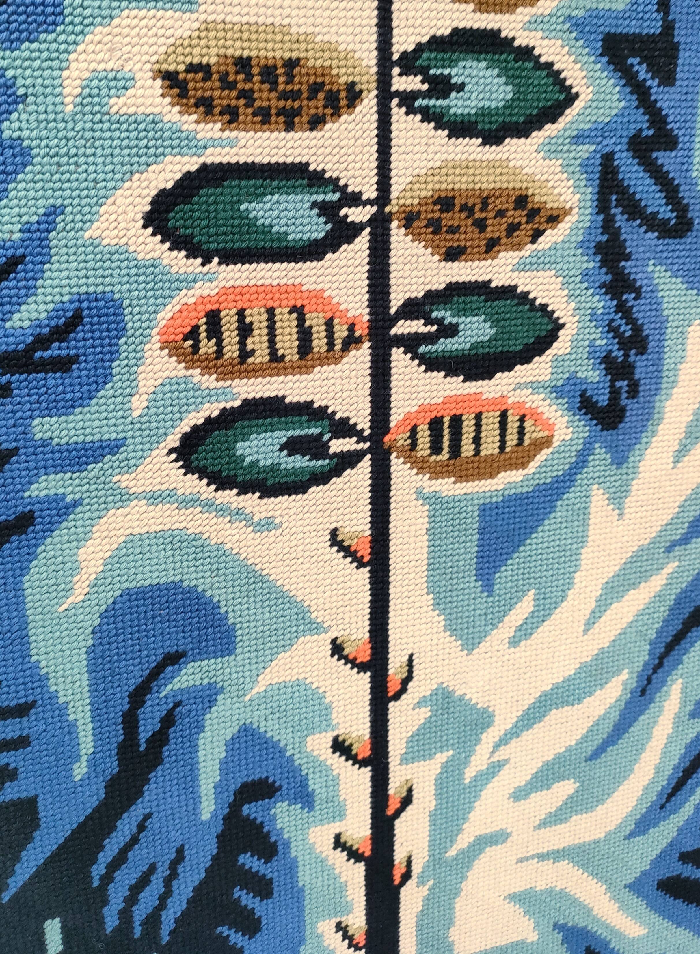 70s design flower tapestry