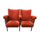 Fauteuils de cinéma en velours rouge années 1950
