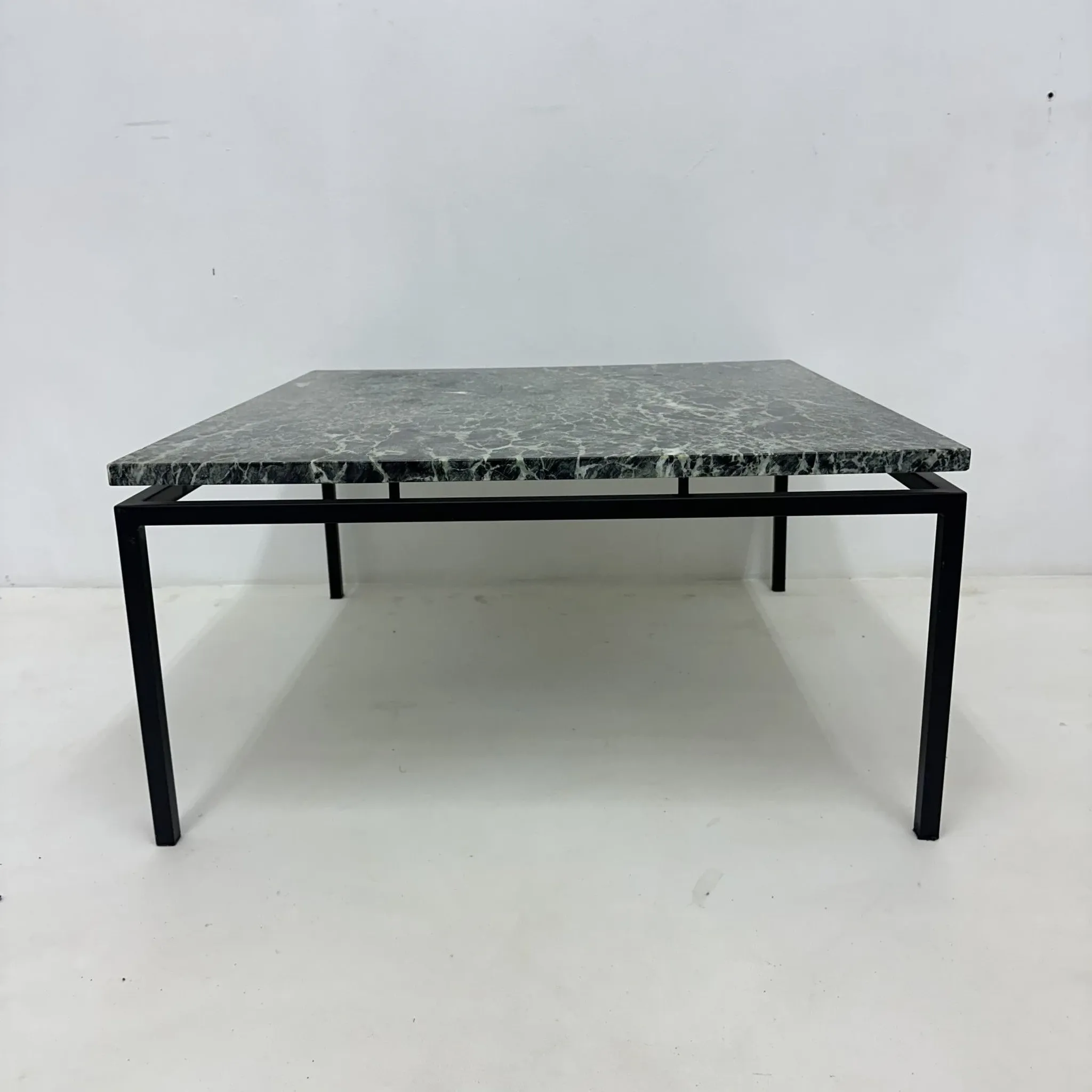 Table basse en marbre vert de style mid-century moderne, années 1970