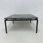 Table basse en marbre vert de style mid-century moderne, années 1970