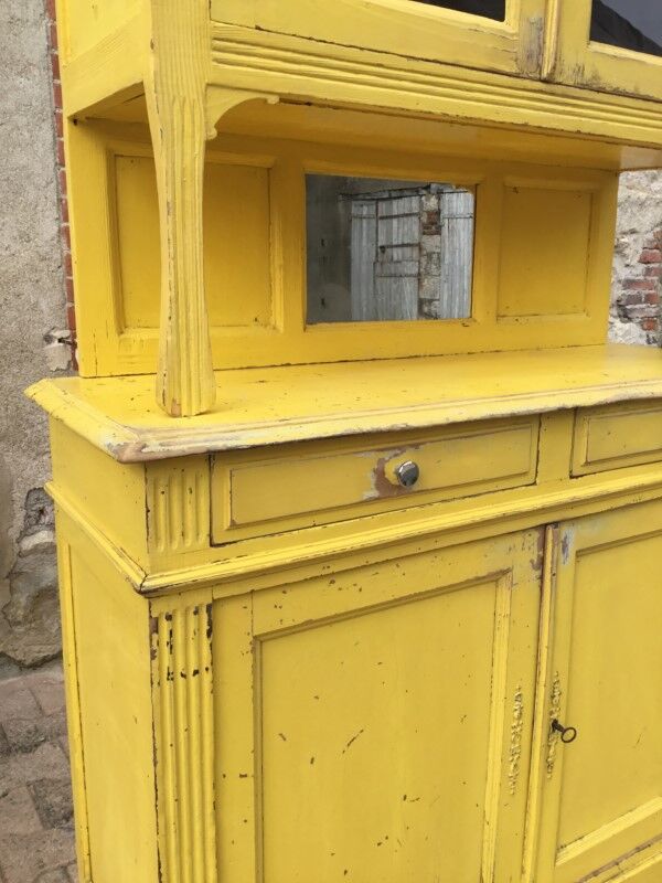 Yellow Parisian glass cabinet