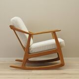 Fauteuil à bascule en chêne, design danois, années 1960, designer : H. Brockmann Petersen, p
