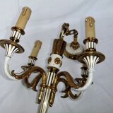 Antique Louis XVI Bronze Chandelier with acanthus quiver suspension