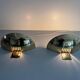 Pair of brass wall sconces from the mid-century by SCE, 1960s, France.