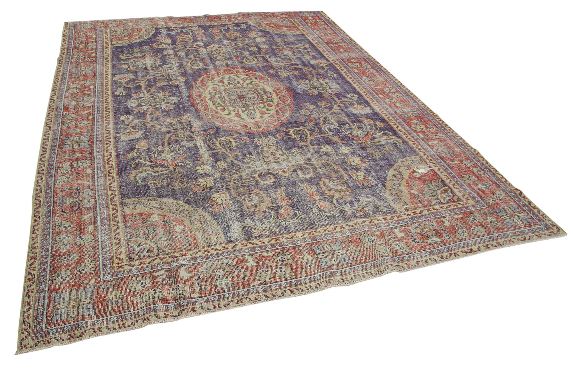 Red vintage large area rug 316 x 230 cm