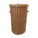 Rattan basket with handles and lid 60/70
