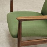 Pair of green GMF 64 armchairs by
Edmund Homa, Poland, 1960s