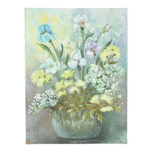 Huile sur toile bouquet de fleurs