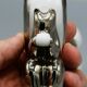 Ancienne paire de saliere sel poivre ecureil art deco porcelaine limoges 19