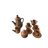 Vintage coffee/tea service in artisanal pyrite stoneware