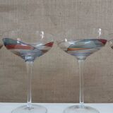 Multi-colored crystal glasses