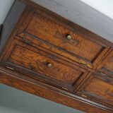 Antique French Oak Apothecary / Filing Cabinet Folding Doors, Early 20th Ce