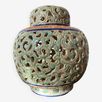 Cloisonné ceramic pot